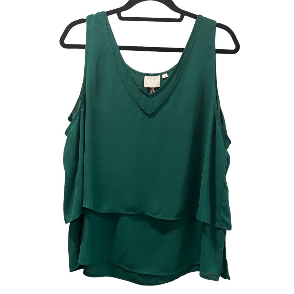 Anthropologie HD in Paris Green double layer tank 12